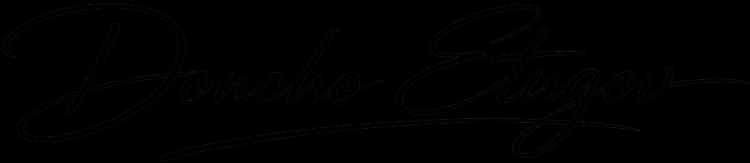 Signature of Assoc. Prof. Dr. Doncho Etugov, founder of AestheDerm clinic